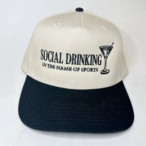 Social Drinking in the Name of Sports Hat – Funny Cap, Tailgate Party Hat black
